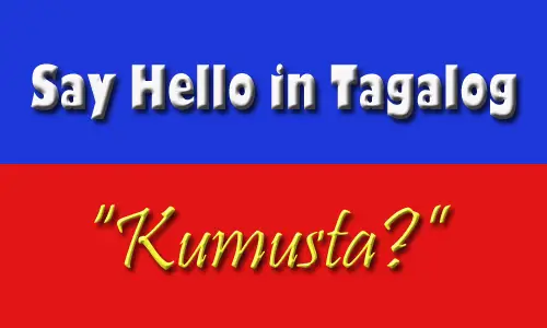 How to write hello in filipino